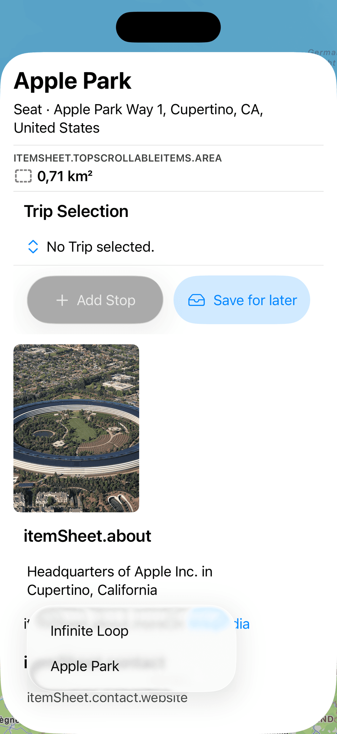 Enhanced Sharing Extension with multiple POIs detected