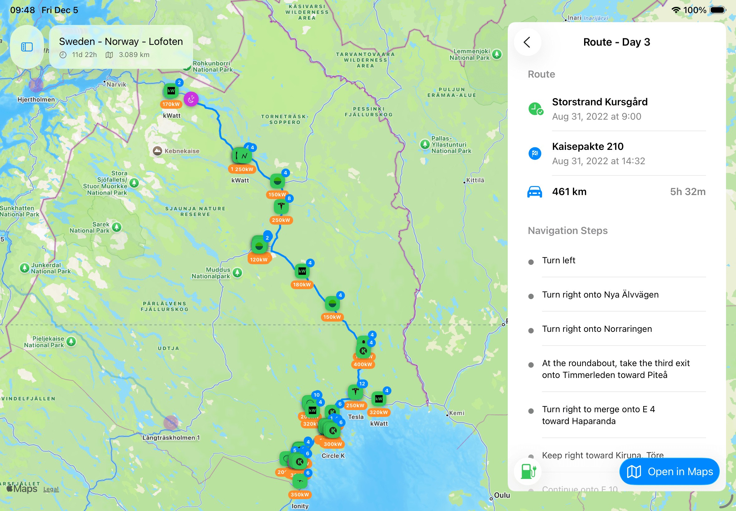 Fernweh 1.14: Electric Road Trips Made Easy with EV Charging Station Integration