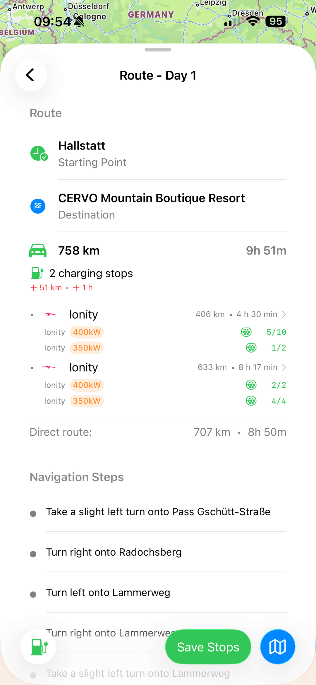 Detailed EV charging station information